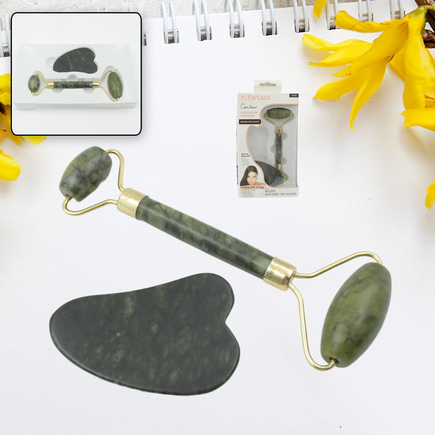 0318 Gua Sha Stone and Anti Aging Jade Roller Massager for Face Massage Natural Face Skincare Massager & Face Roller Massager for Women | Face Shaper Jade Roller and Gua Sha Set for Glowing Skin 0318 Gua Sha Stone and Anti Aging Jade Roller Massager for Face Massage Natural Face Skincare Massager & Face Roller Massager for Women | Face Shaper Jade Roller and Gua Sha Set for Glowing Skin